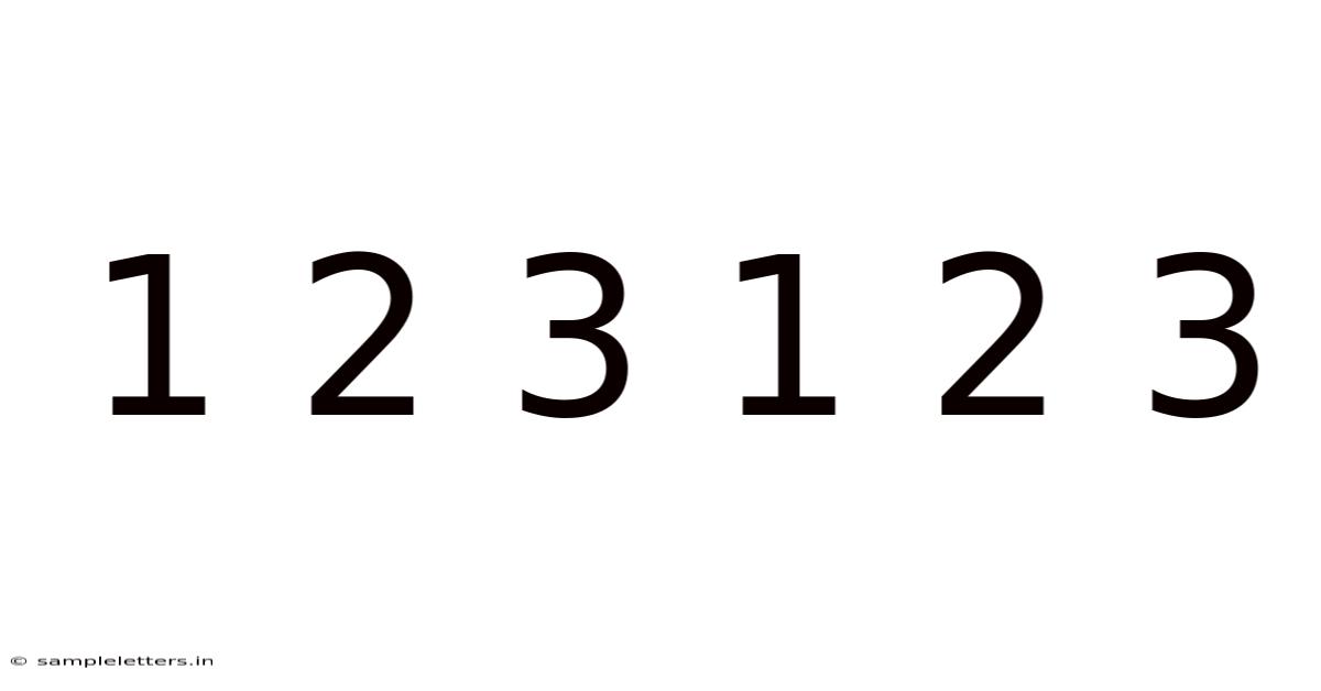 1 2 3 1 2 3