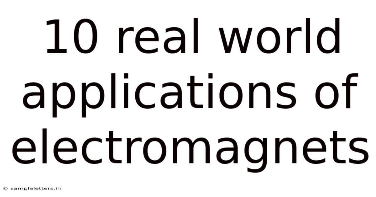10 Real World Applications Of Electromagnets