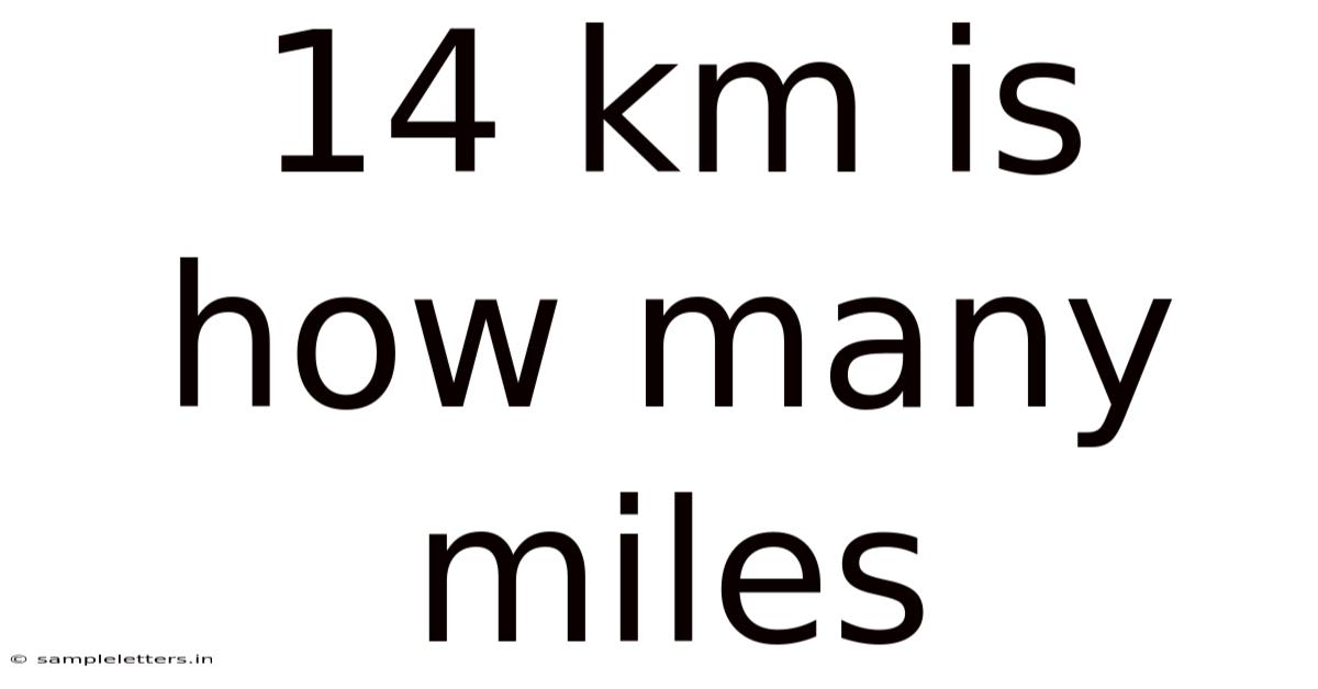 14 Km Is How Many Miles