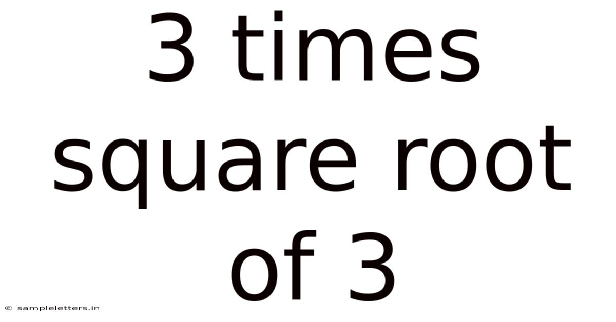 3 Times Square Root Of 3