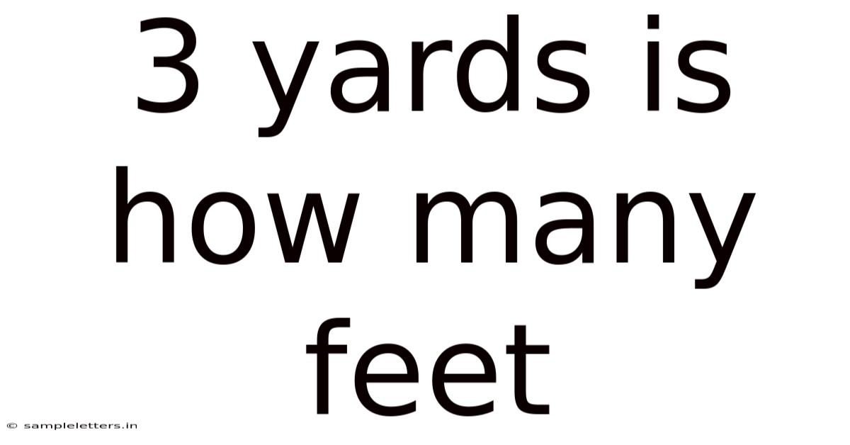3 Yards Is How Many Feet