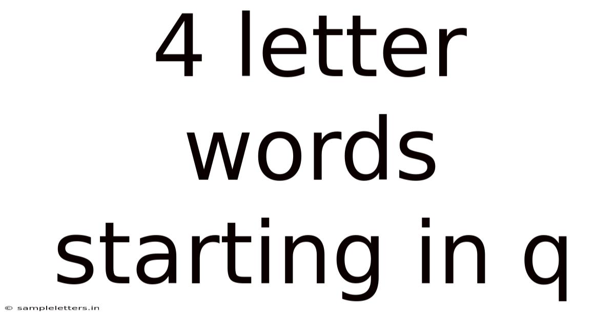 4 Letter Words Starting In Q