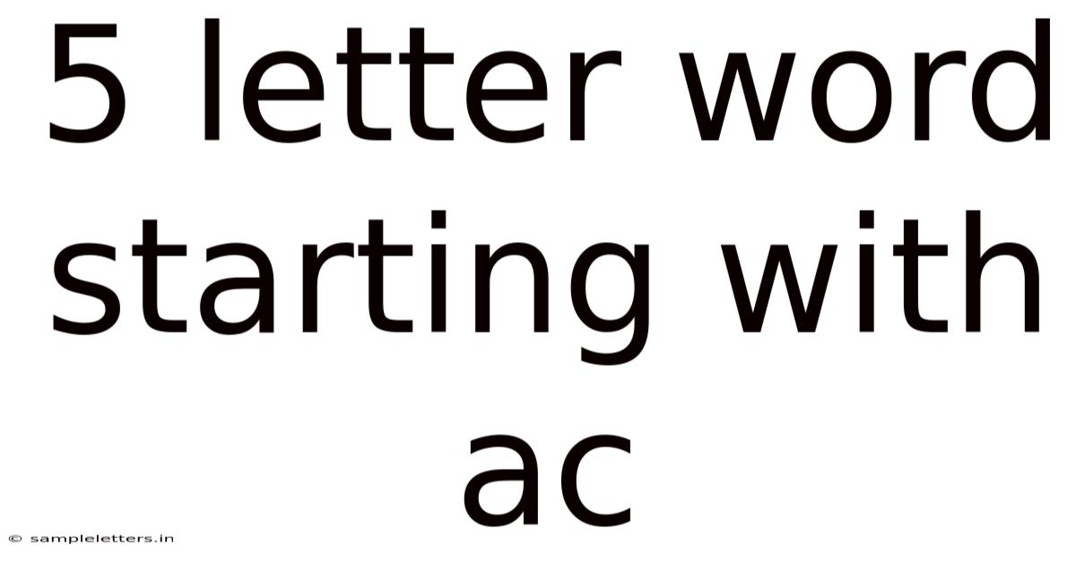5 Letter Word Starting With Ac