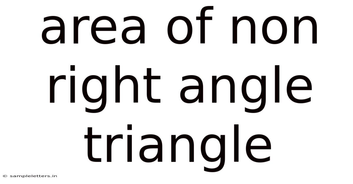 Area Of Non Right Angle Triangle