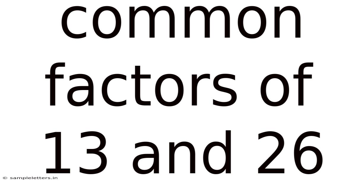 Common Factors Of 13 And 26