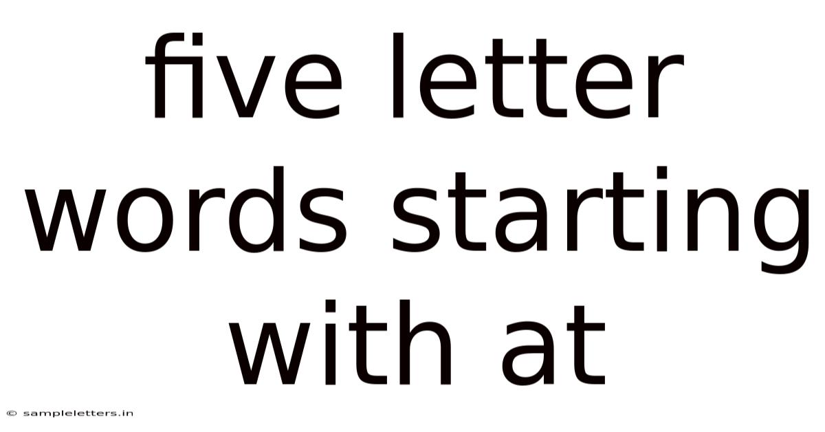 Five Letter Words Starting With At