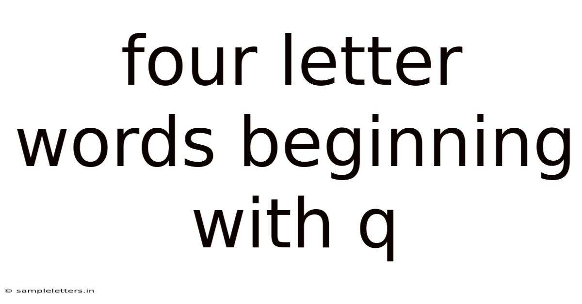 Four Letter Words Beginning With Q