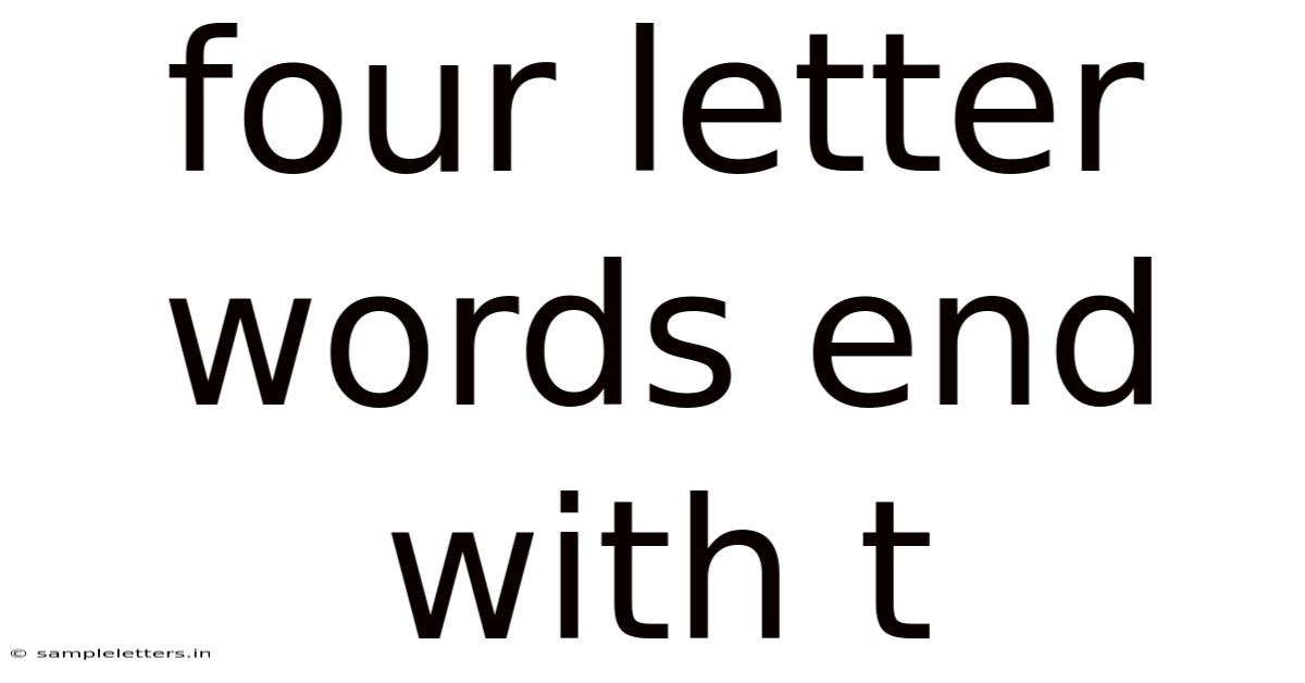Four Letter Words End With T