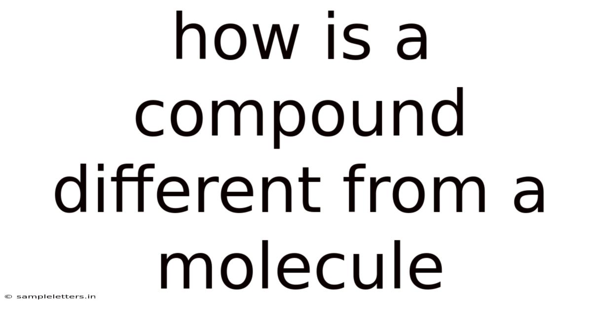 How Is A Compound Different From A Molecule
