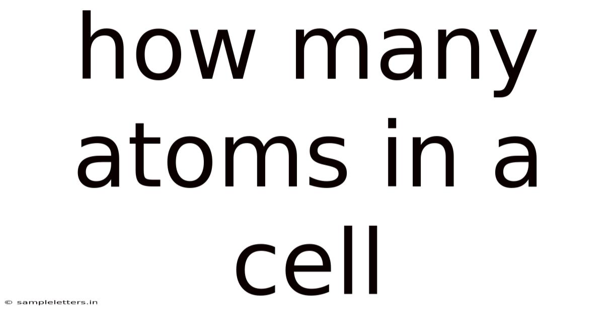 How Many Atoms In A Cell