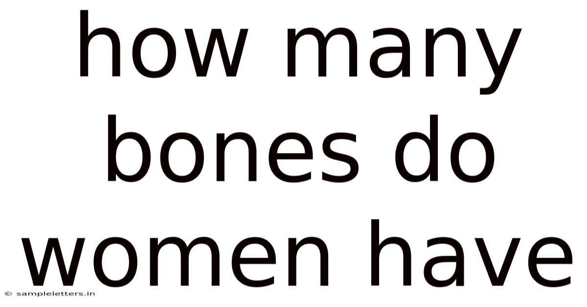 How Many Bones Do Women Have