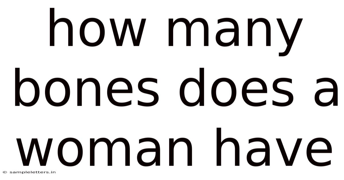 How Many Bones Does A Woman Have