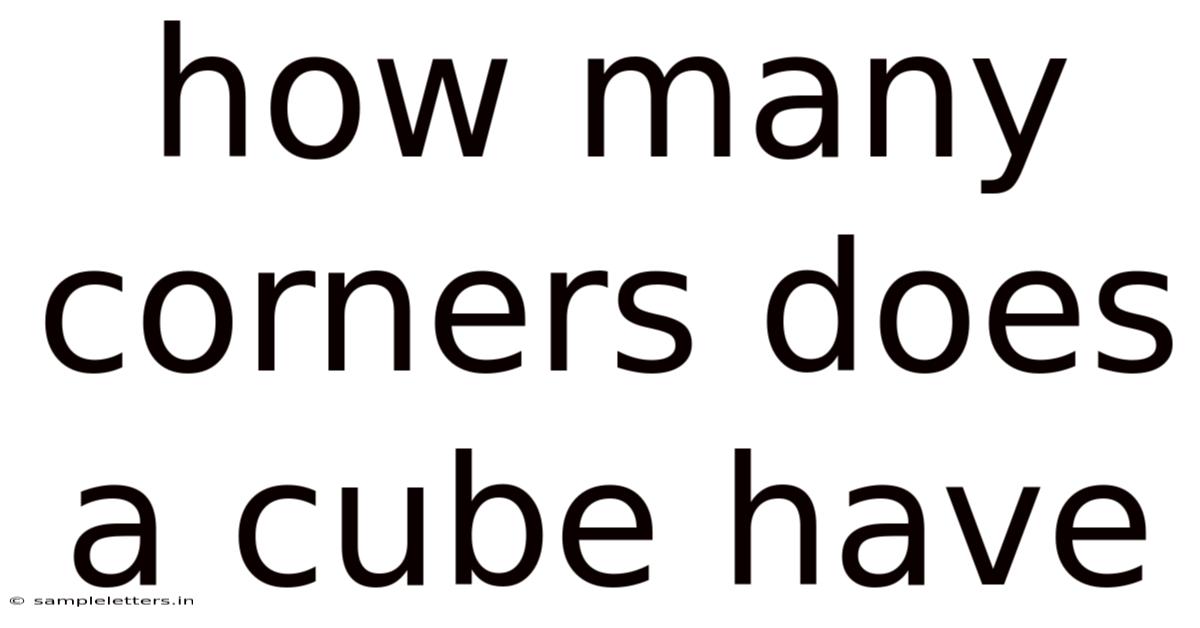 How Many Corners Does A Cube Have