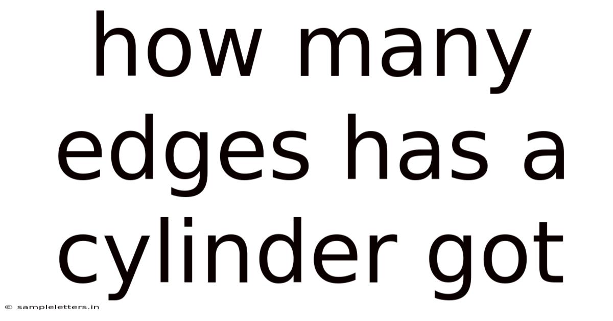 How Many Edges Has A Cylinder Got