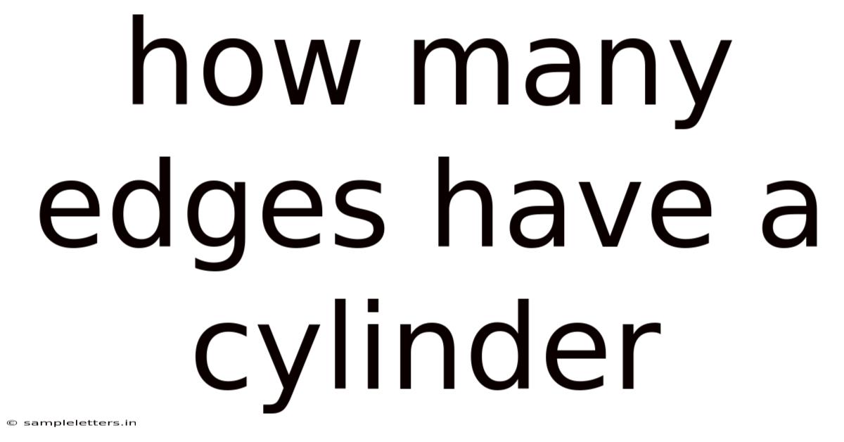How Many Edges Have A Cylinder