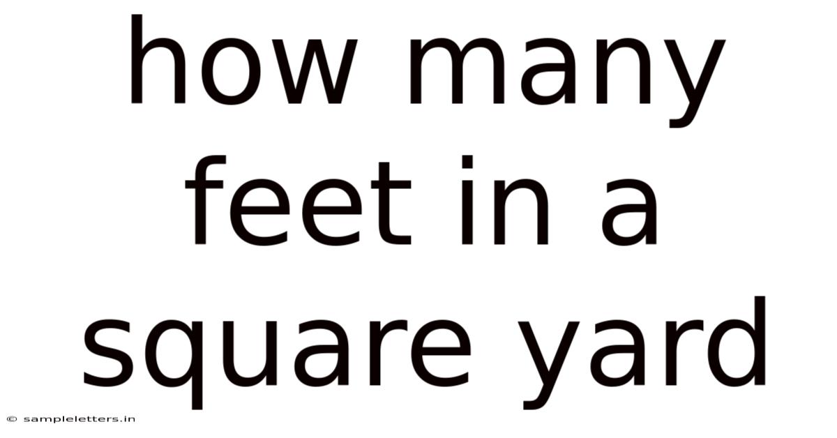 How Many Feet In A Square Yard