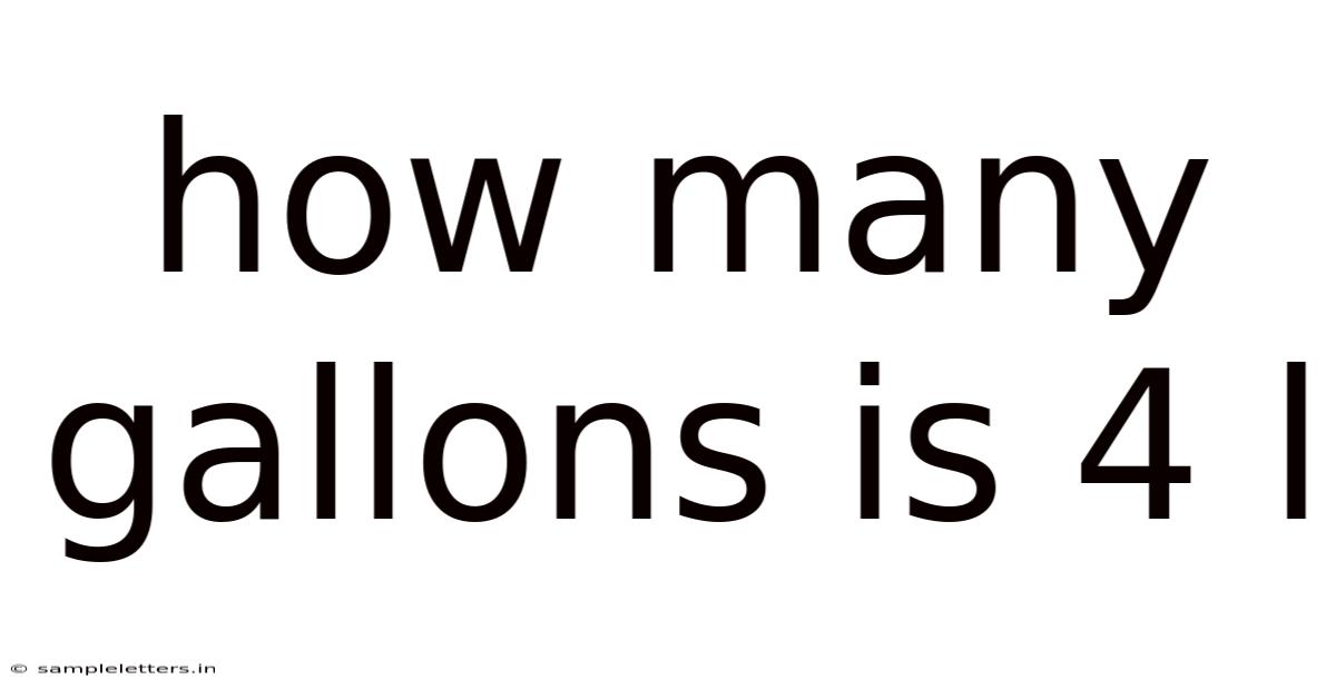 How Many Gallons Is 4 L