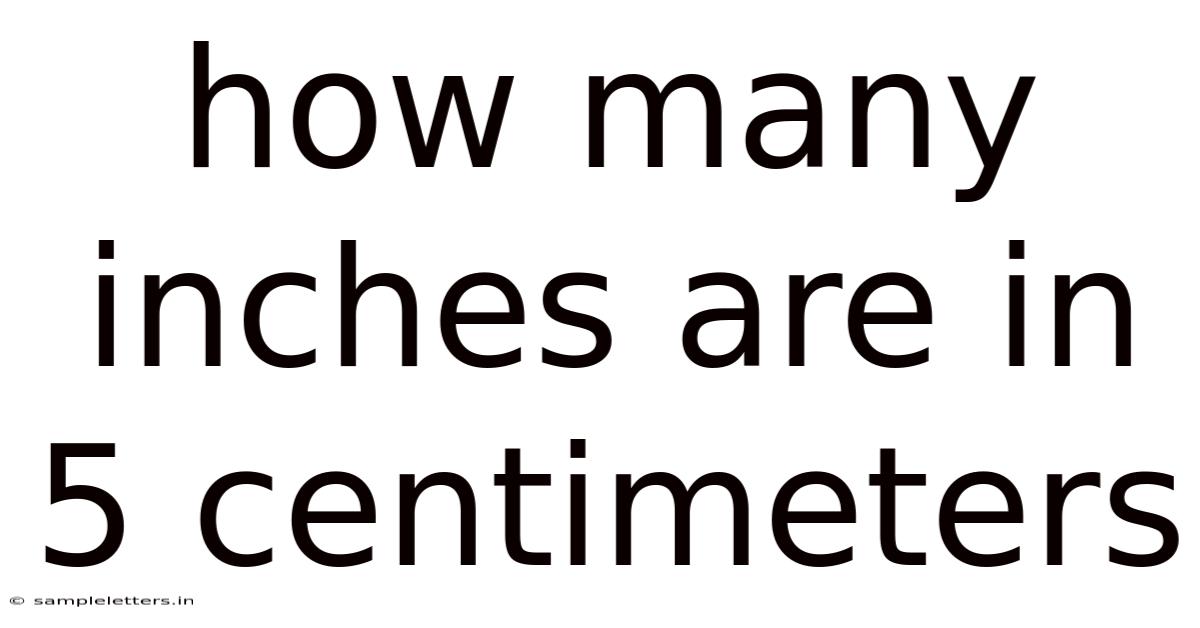 How Many Inches Are In 5 Centimeters