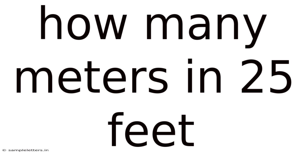 How Many Meters In 25 Feet