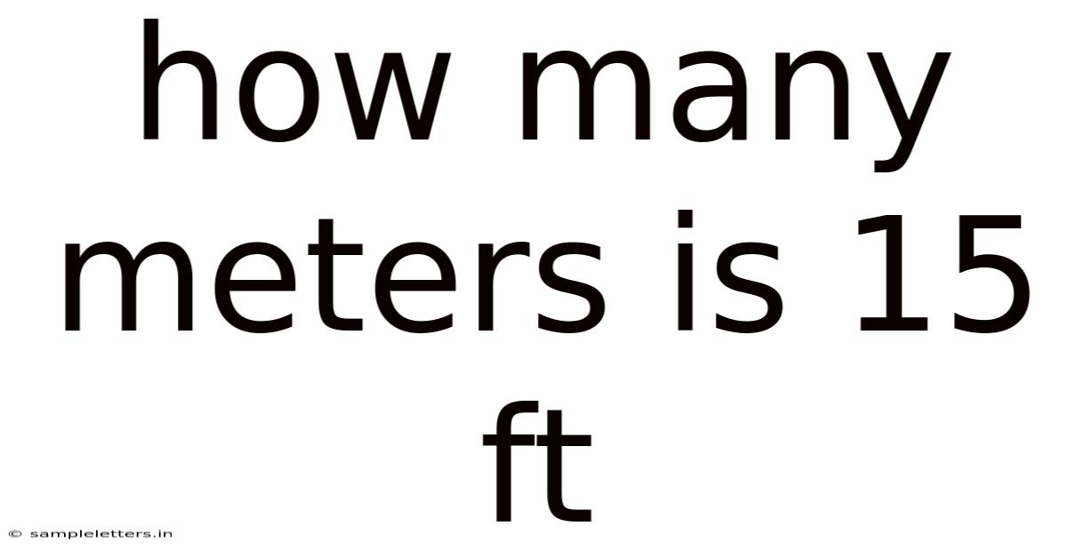 How Many Meters Is 15 Ft