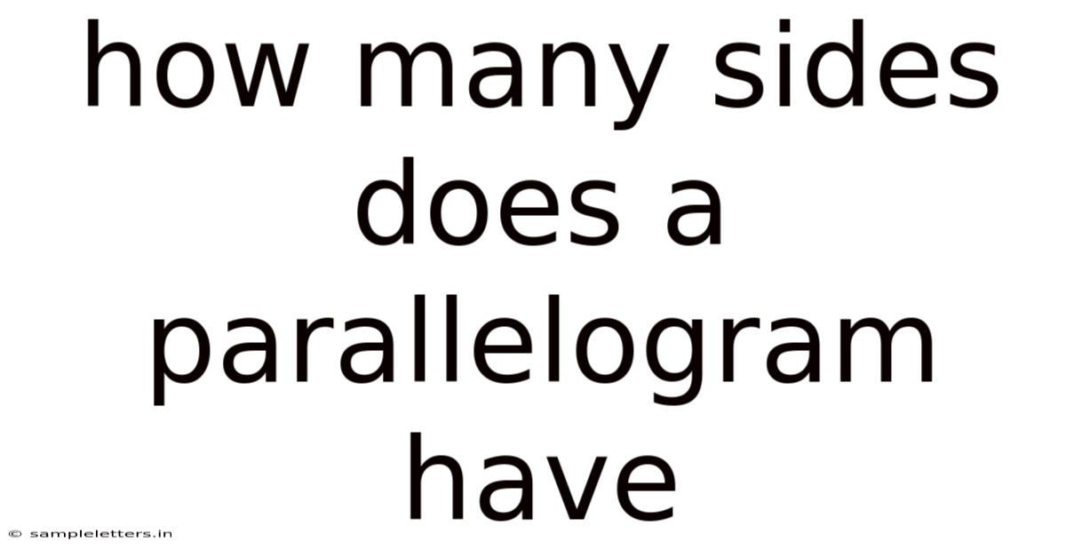 How Many Sides Does A Parallelogram Have