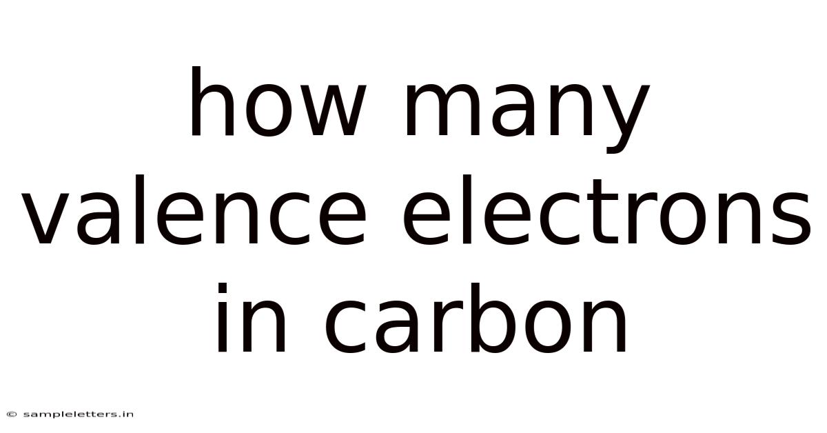 How Many Valence Electrons In Carbon