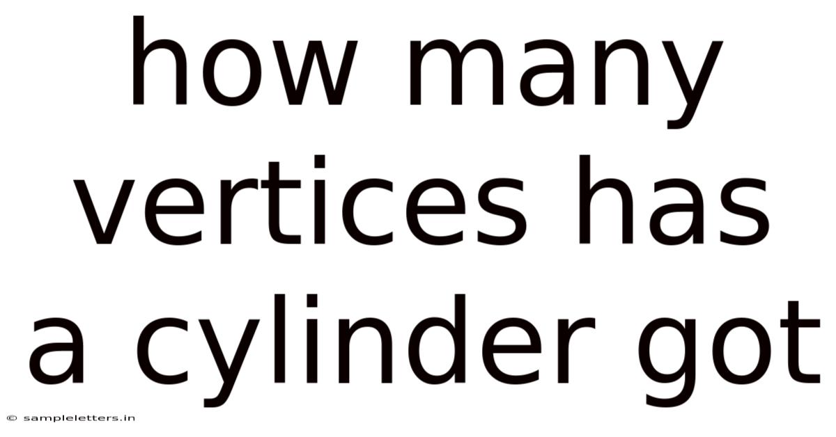 How Many Vertices Has A Cylinder Got