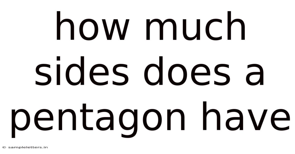 How Much Sides Does A Pentagon Have