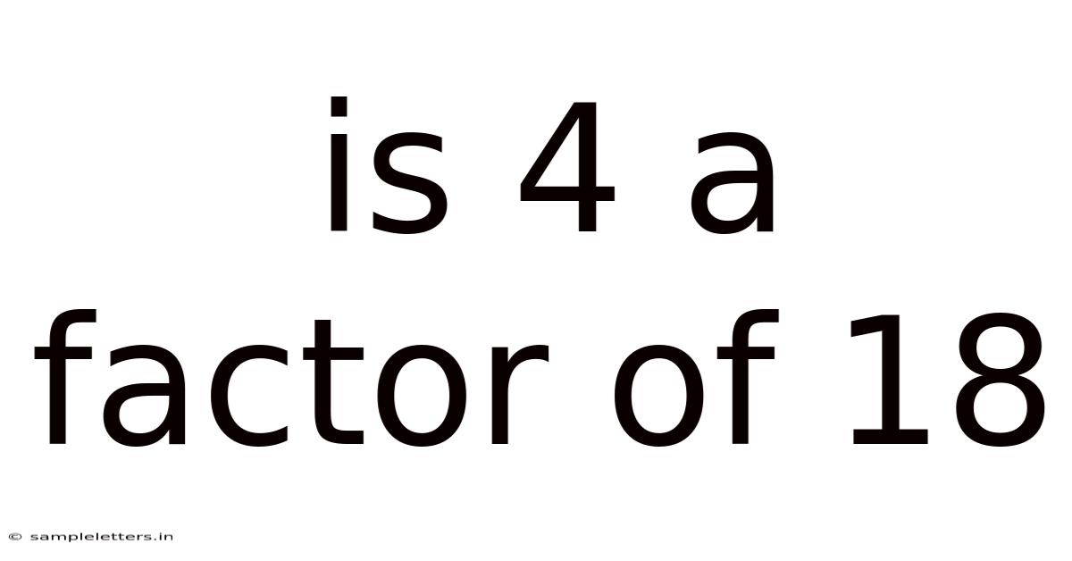 Is 4 A Factor Of 18