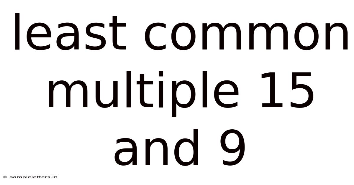 Least Common Multiple 15 And 9