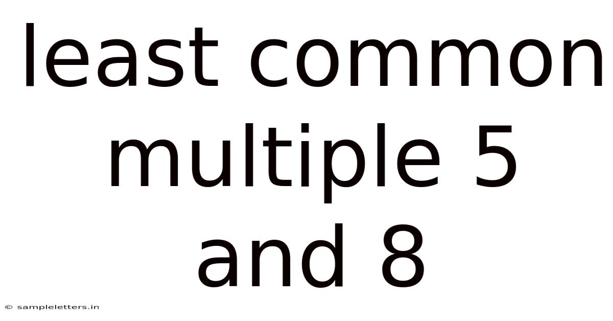 Least Common Multiple 5 And 8