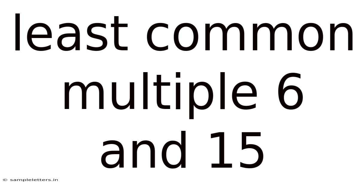 Least Common Multiple 6 And 15