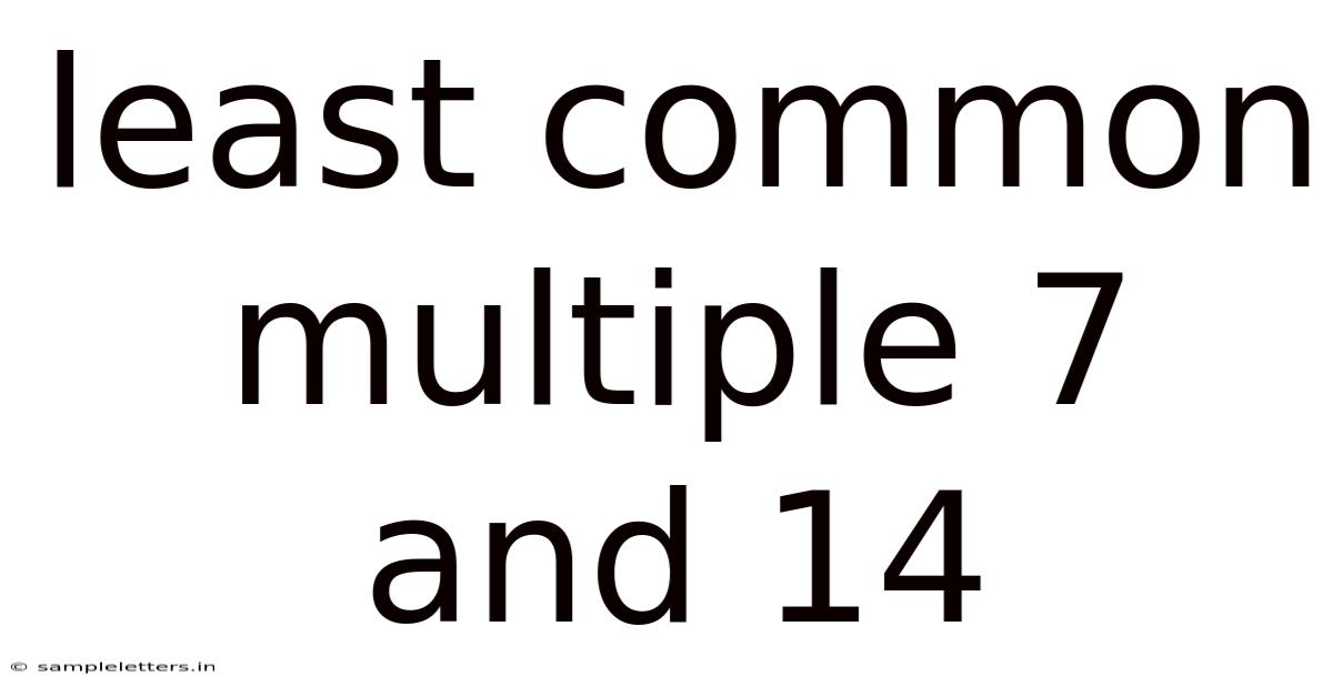 Least Common Multiple 7 And 14