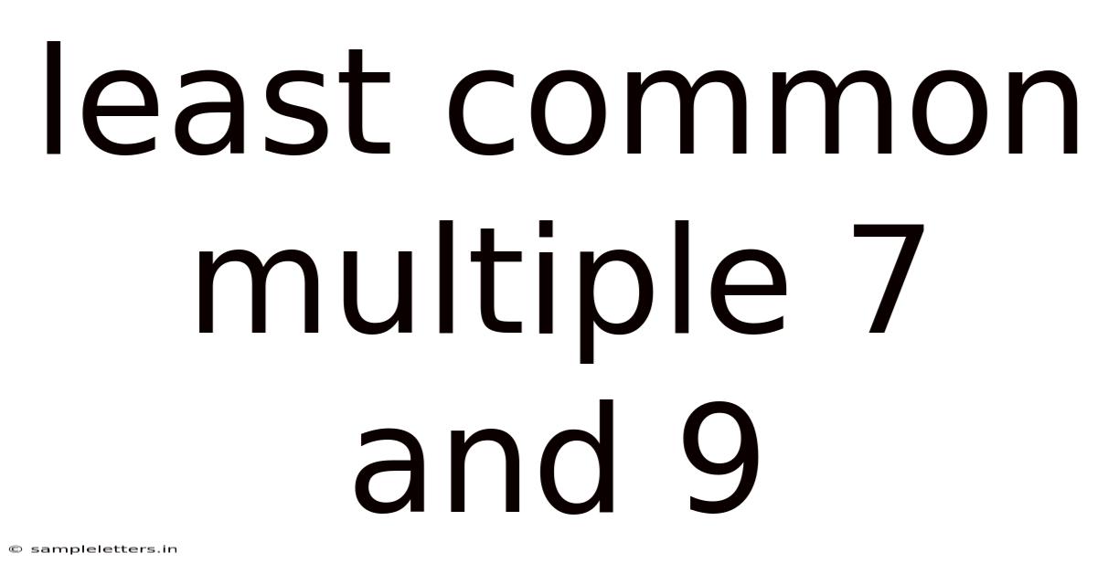Least Common Multiple 7 And 9