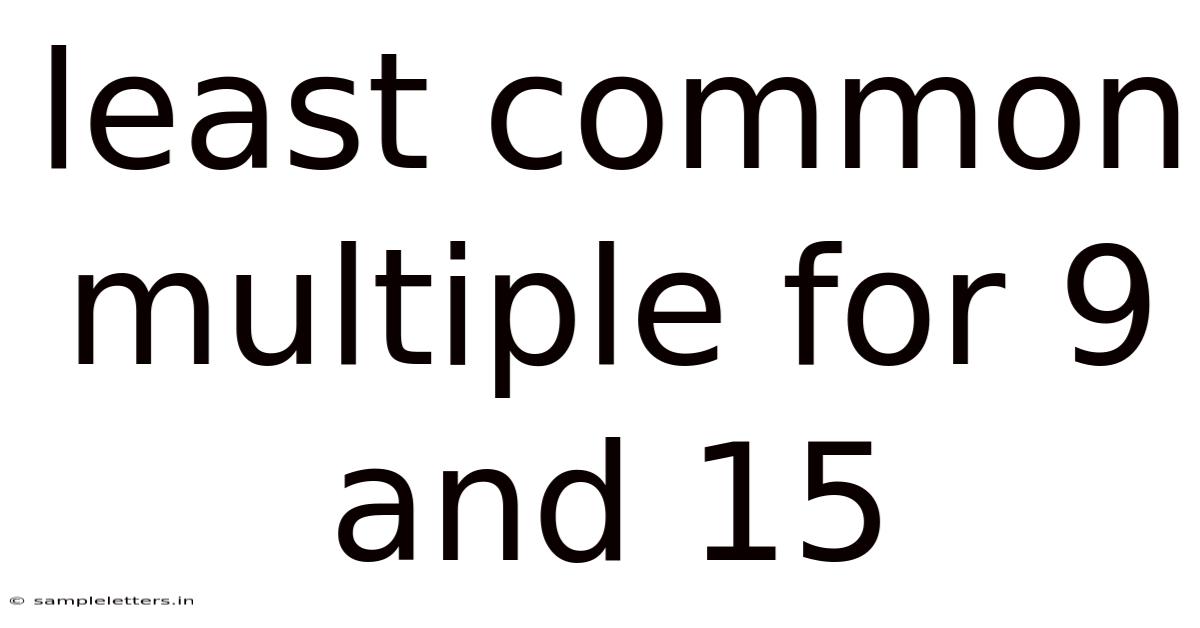 Least Common Multiple For 9 And 15