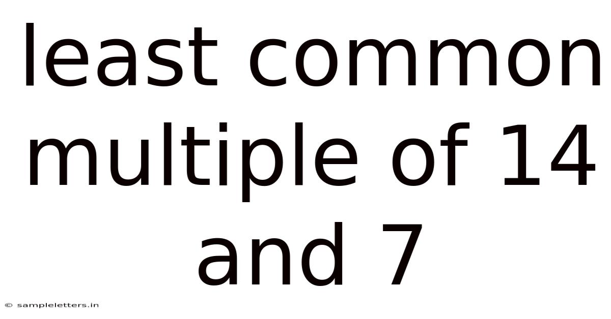 Least Common Multiple Of 14 And 7
