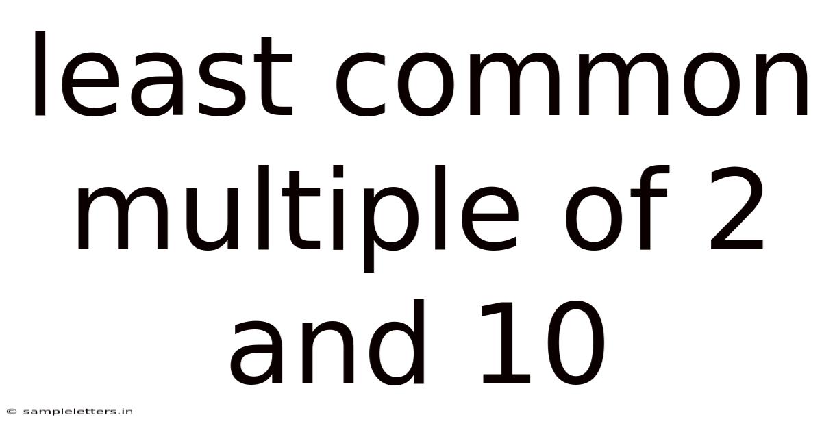 Least Common Multiple Of 2 And 10