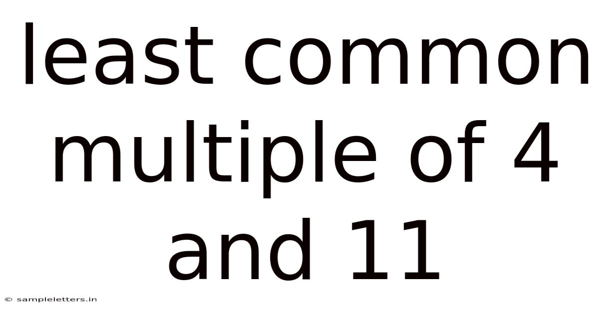 Least Common Multiple Of 4 And 11