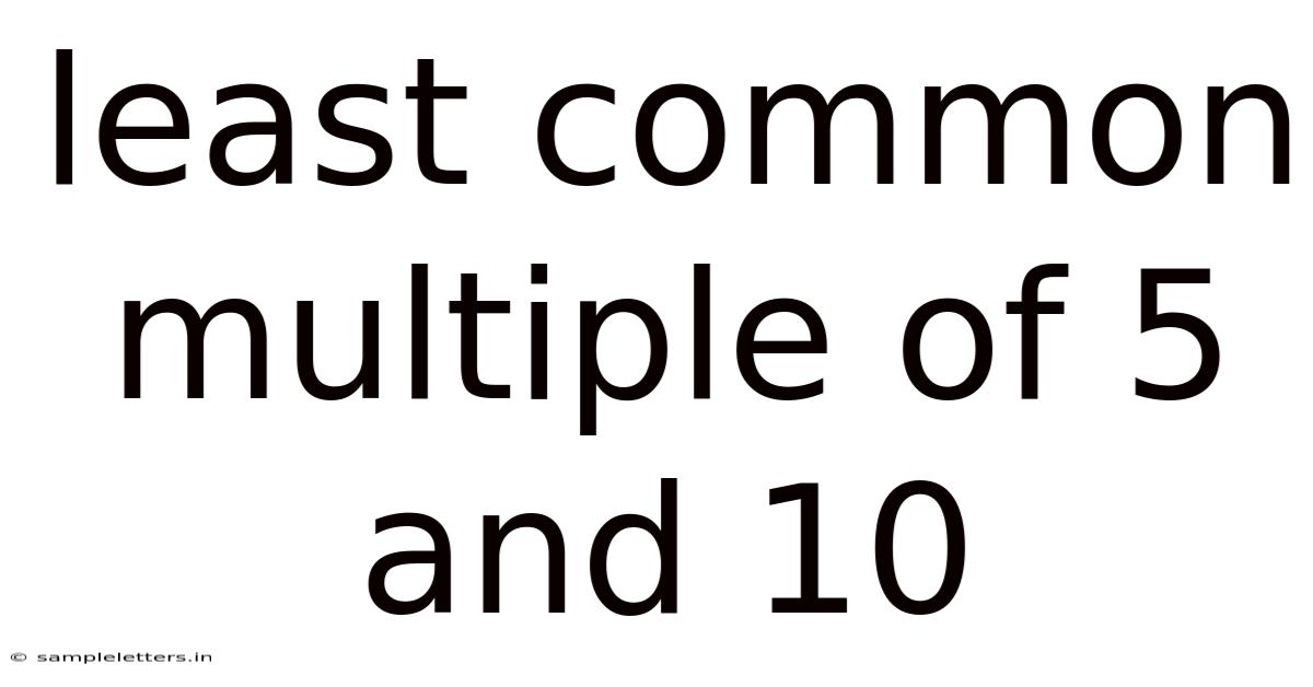 Least Common Multiple Of 5 And 10