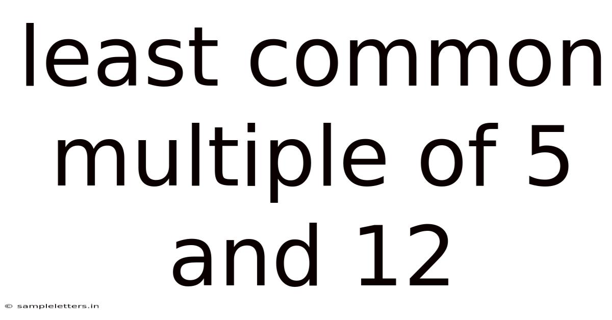 Least Common Multiple Of 5 And 12