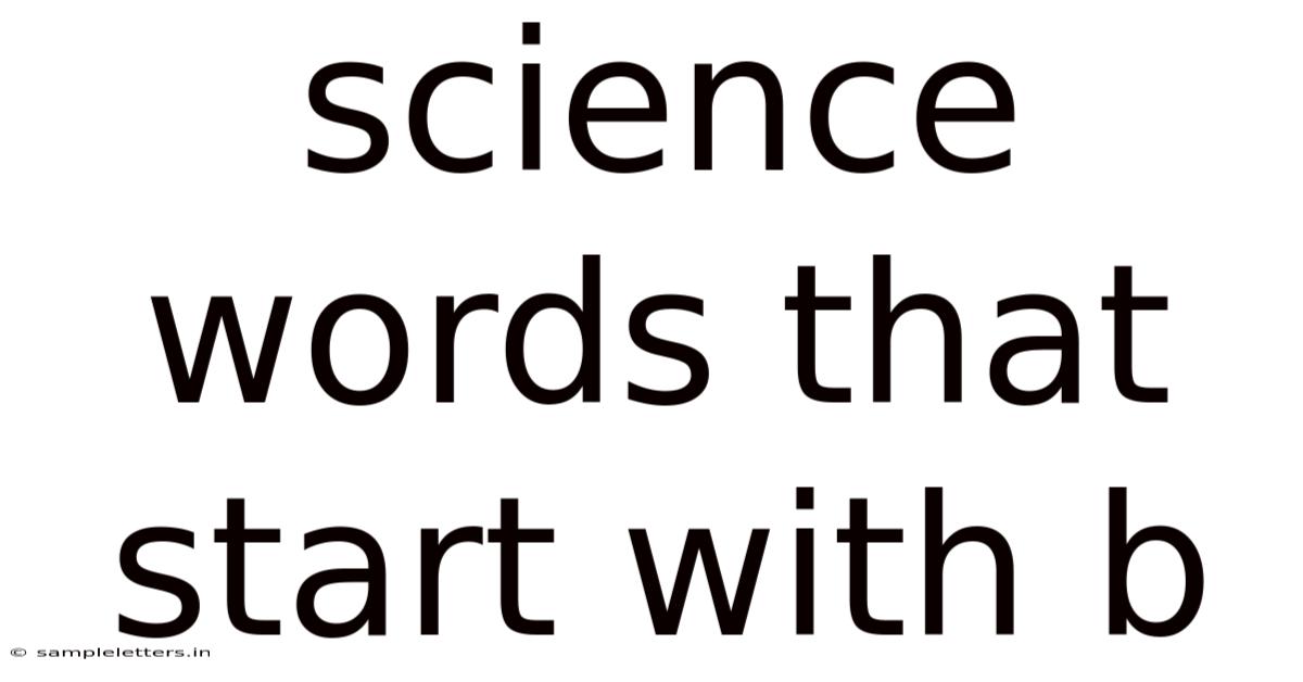 Science Words That Start With B