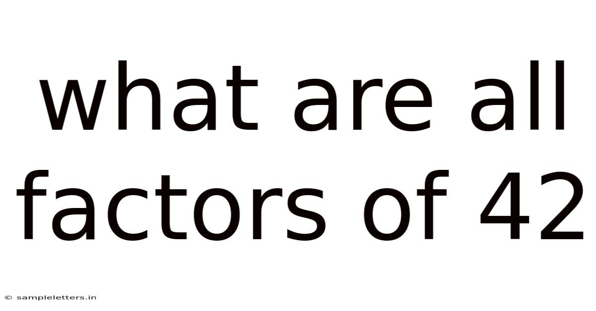 What Are All Factors Of 42