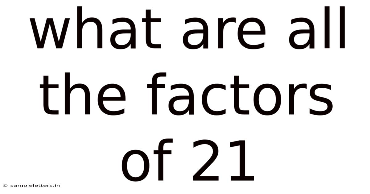 What Are All The Factors Of 21