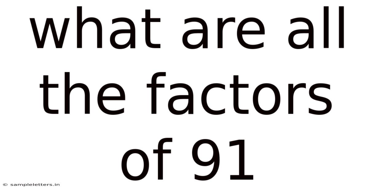 What Are All The Factors Of 91