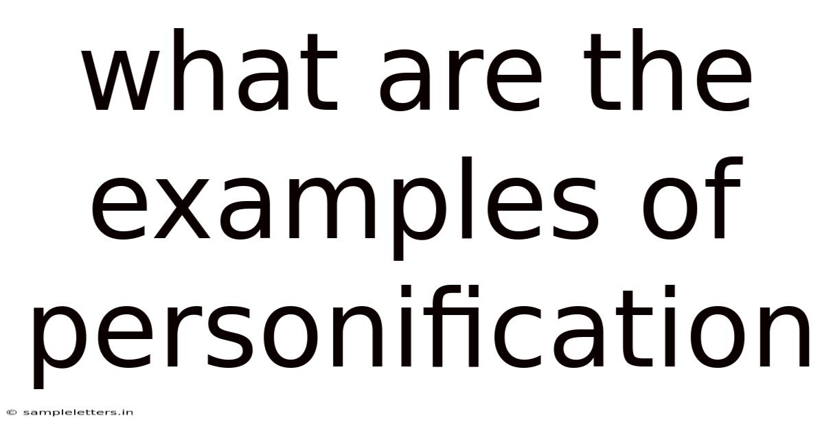 What Are The Examples Of Personification