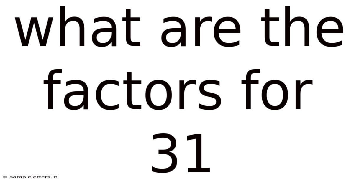 What Are The Factors For 31