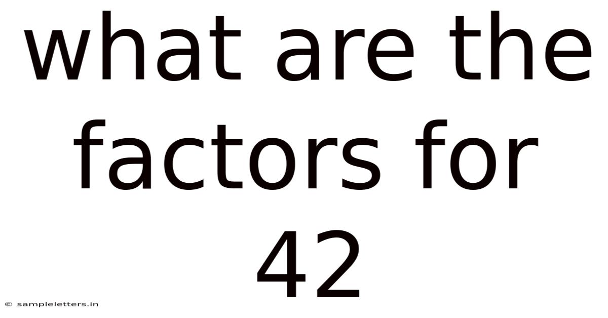 What Are The Factors For 42