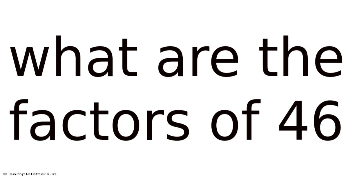 What Are The Factors Of 46