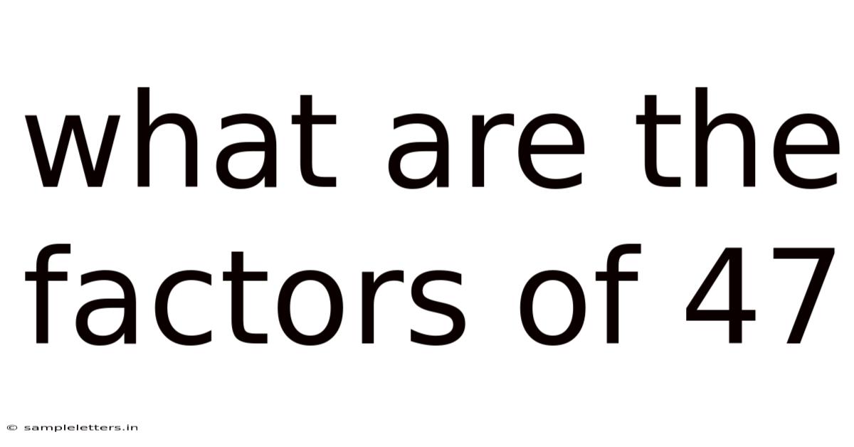 What Are The Factors Of 47
