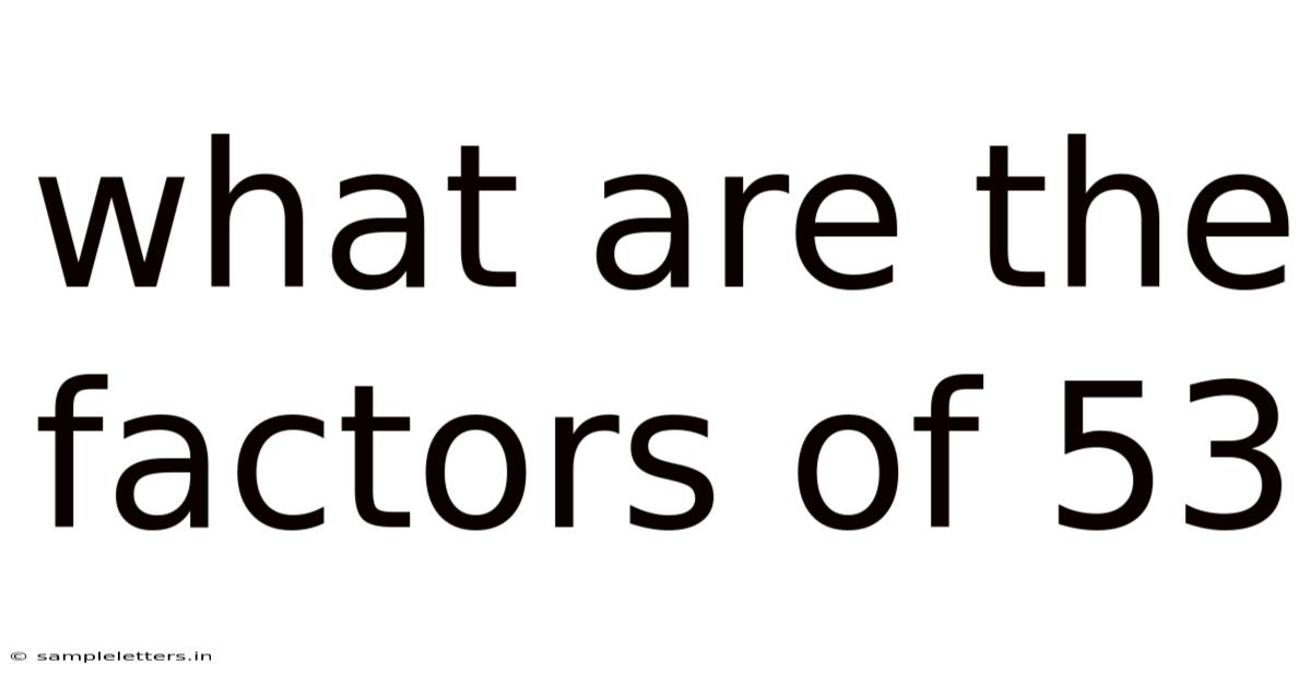 What Are The Factors Of 53